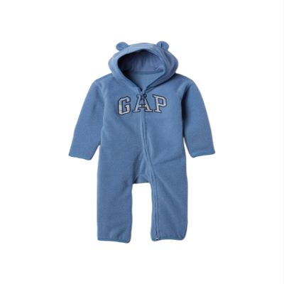 GAP Unisex Baby Fleece One-Piece Outfit Bainbridge Blue 12-18M