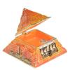 LiuliuBull Egyptian Pyramid Trinket Box Metal Jewelry Container Collectible Figurine Statue Creative Gifts Necklace Holder view 3