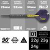 Target Darts Luke Littler G1 Steel Tip Swiss Point Darts, 90% Tungsten Dart, 24G | Generation 1 Steel Tip Dart, Player Edition Swiss Points Dart Sets with Tool, Pro Grip Shafts & No.2 Flights view 3
