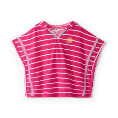 Hatley Girls Swim Hooded Coverup, Pink Paradise, 7 Years