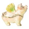 LiuliuBull Pig Enameled Trinket Box, Metal Hinged Jewelry Container, Birthday Gifts view 2
