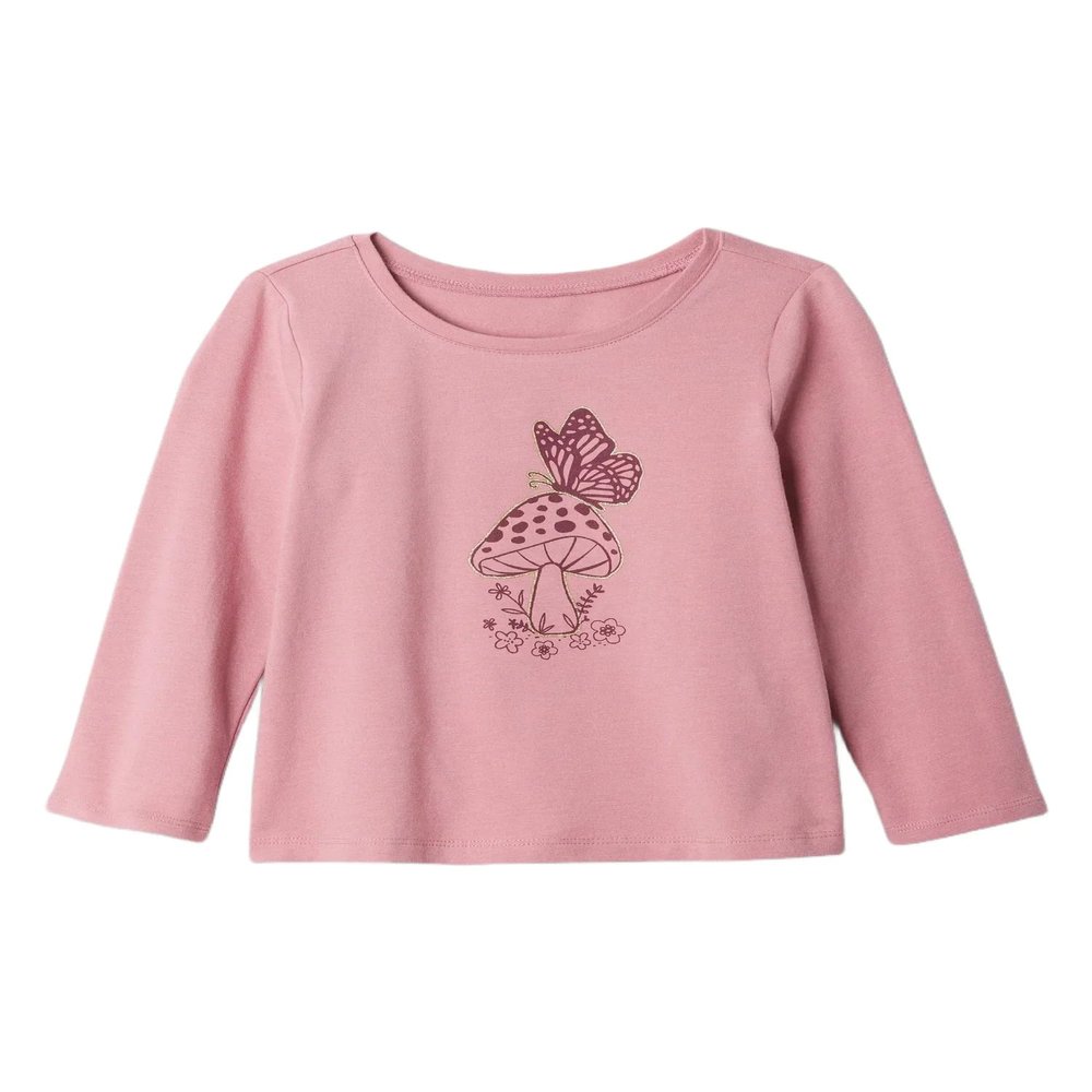 GAP Baby Girls Short Sleeve Graphic Tee Lilas Pink 16-1708 TCX 3YRS