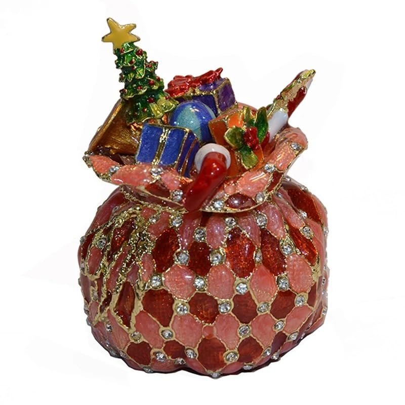 LiuliuBull Christmas Gift Bag, Trinket Box, Metal Crafts, Xmas Present