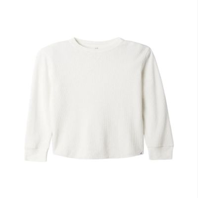 GAP Boys Long Sleeve Thermal New Off White XS