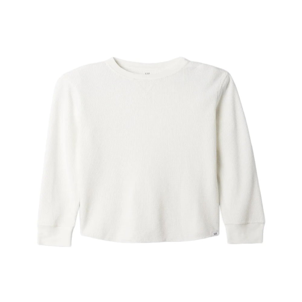 GAP Boys Long Sleeve Thermal New Off White XS