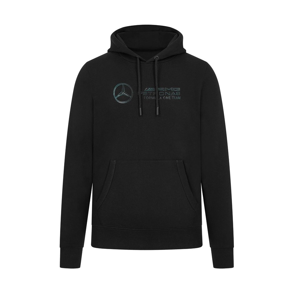 Mercedes AMG Petronas F1 Men's Stealth Logo Hoodie - Black - Size: S