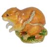LiuliuBull Lemming-Metal Jewel Box, Animal Figurine, Collectible Gift view 1