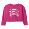 GAP Girls Long Sleeve Elevated Graphic Bright Beet L view 1