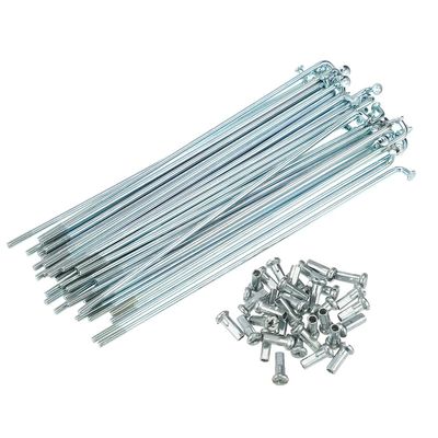 KTKEET 13G Ebike Spokes 2.3mm 304 Stainless Steel Bicycle Spokes 65-305mm Bike Spokes Silver J Bend Wheel Spokes with Copper Nipple for Mountain Bike Ebike Tricycle Wheels (20pcs,132mm)