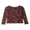 GAP Baby Girls Long Sleeve Rib Tee Burgundy Floral 6-12M view 1