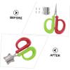 BESPORTBLE 4sets Tiny Fishing Scissors Stainless Steel Antiskid Ambidextrous for Braided Line Soft Lures Leaders Easy Cutting Random Color view 3