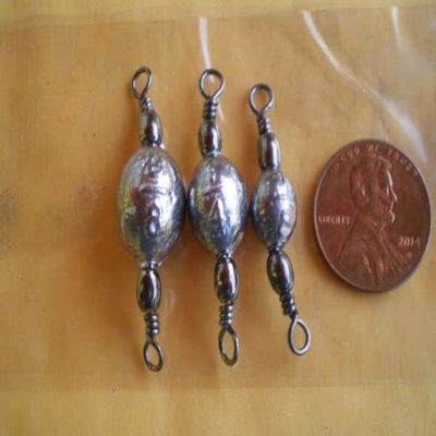 15 PCS. Black Swivel Egg SINKERS 3/8, 1/4, 1/8 OZ. 5 Each. G/Quality Striper for Toothy Critters, Rigging Baits and Lures for Saltwater & Freshwater.