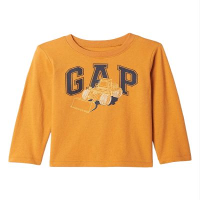 GAP Boys Long Sleeve Graphic T-Shirt Tigers Eye 651 18-24M