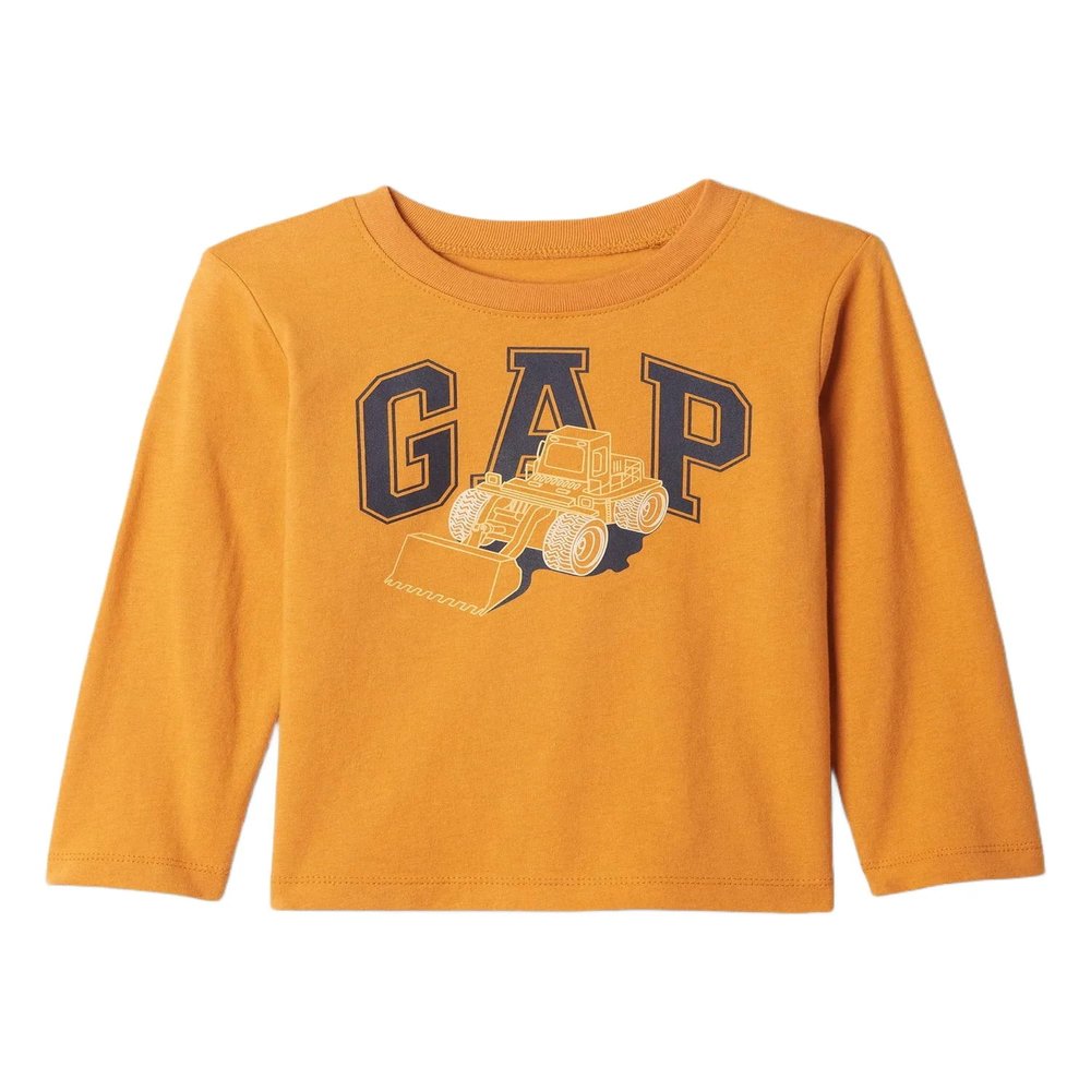 GAP Boys Long Sleeve Graphic T-Shirt Tigers Eye 651 18-24M