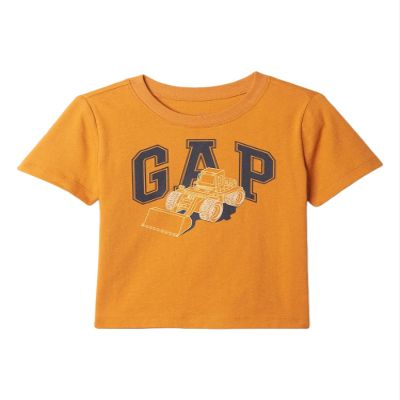 GAP Boys Short Sleeve Graphic Tee Tigers Eye 651 12-18M