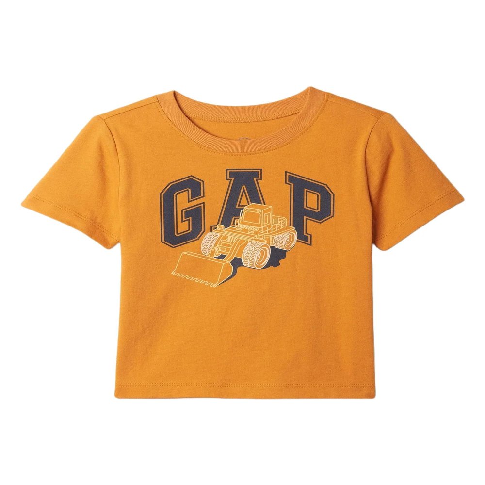 GAP Boys Short Sleeve Graphic Tee Tigers Eye 651 12-18M