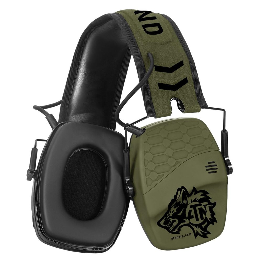 Force Technologies ATN X-Sound Hearing Protector, Electronic Earmuffs w/Bluetooth | Noise-Canceling, Adjustable, Comfortable, Amplifies Low Sounds, Ideal for Range Shooting & Hunting