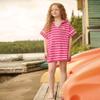Hatley Girls Swim Hooded Coverup, Pink Paradise, 4 Years view 3