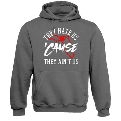 Xtreme Apparrel Tampa Bay - They Hate Us 'Cause They Ain't Us Men's Hoodie Sweatshirt for Football Fans (Charcoal Hoodie, 5XL)