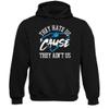 Xtreme Apparrel Carolina - They Hate Us 'Cause They Ain't Us Men's Hoodie Sweatshirt for Football Fans (Black Hoodie, 3XL) view 1