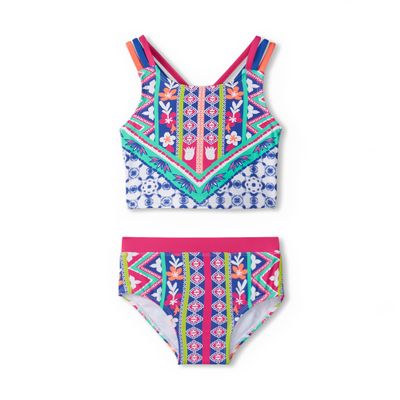 Hatley Girls Swim Tankini Set, Kaleidoscope, 4 Years