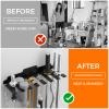 JNIHEEP Gym Home Storage Rack,Home Gym Accessories Hanger with 8 Hooks,Multi-Purpose Heavy Duty Rack for Resistance Bands Jump Ropes Lifting Belt Fitness Bands Barbells(Carabiners Included) view 4