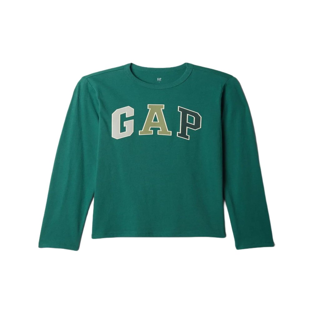 GAP Boys Long Sleeve Logo Tee Balsam Tree XL