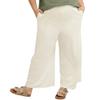 Hanes Women's Originals Plus Size Cropped Wide Leg Pants, French Terry Crop Sweatpants, 25" view 3
