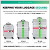 Hero Travel Supply Luggage Straps for Suitcases and Carry-On (Pack of 2) Heavy-Duty Secure Belts with 700+ lbs. Max Force Tension (Green/Pink) view 4