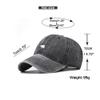 Classic Vintage Washed Cotton Bear Embroidery Hat Men Women Baseball Cap Men Cap for Women Baseball Cap for Men, black, L view 2