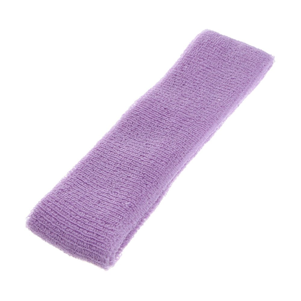 Didiseaon 3pcs Sports Headband Wristband Set Thin Cotton Spandex Purple Bulk Sweat Bands for Head Men Women Fitness Accessory