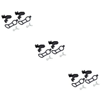 BESPORTBLE 6pcs Bike Handlebar for Flashlight and Race Number Holder Lightweight and Easy to Install Compatible Handlebar Black Cycling Accessory