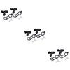 BESPORTBLE 6pcs Bike Handlebar for Flashlight and Race Number Holder Lightweight and Easy to Install Compatible Handlebar Black Cycling Accessory