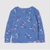 GAP Girls Long John Pajama Set Blue Floral 4 view 2