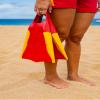 DORSAL Lifeguard Floating Swimfins (Flippers) Red/Yellow X-Small - Mens US Size 5 - 6 view 3