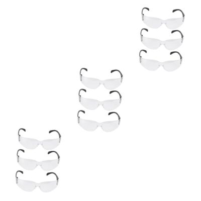 BESPORTBLE 9pairs Riding Glasses Windproof Sand Motorcycle Eyewear for Outdoor Sports Uv Lightweight Cycling for Men and Women Lens Black Frame