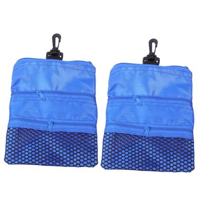 BESPORTBLE 2pcs Portable Tee Storage Bag Ball Pouch Holder Golf Tee Bag Accessories Reusable Zipper Closure for Golf Balls Storage