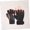 BESPORTBLE 1pair Outdoor Half Finger Training Gloves Wrist Support for Weightlifting and Strength Training Palm Design Breathable Material Orange view 3