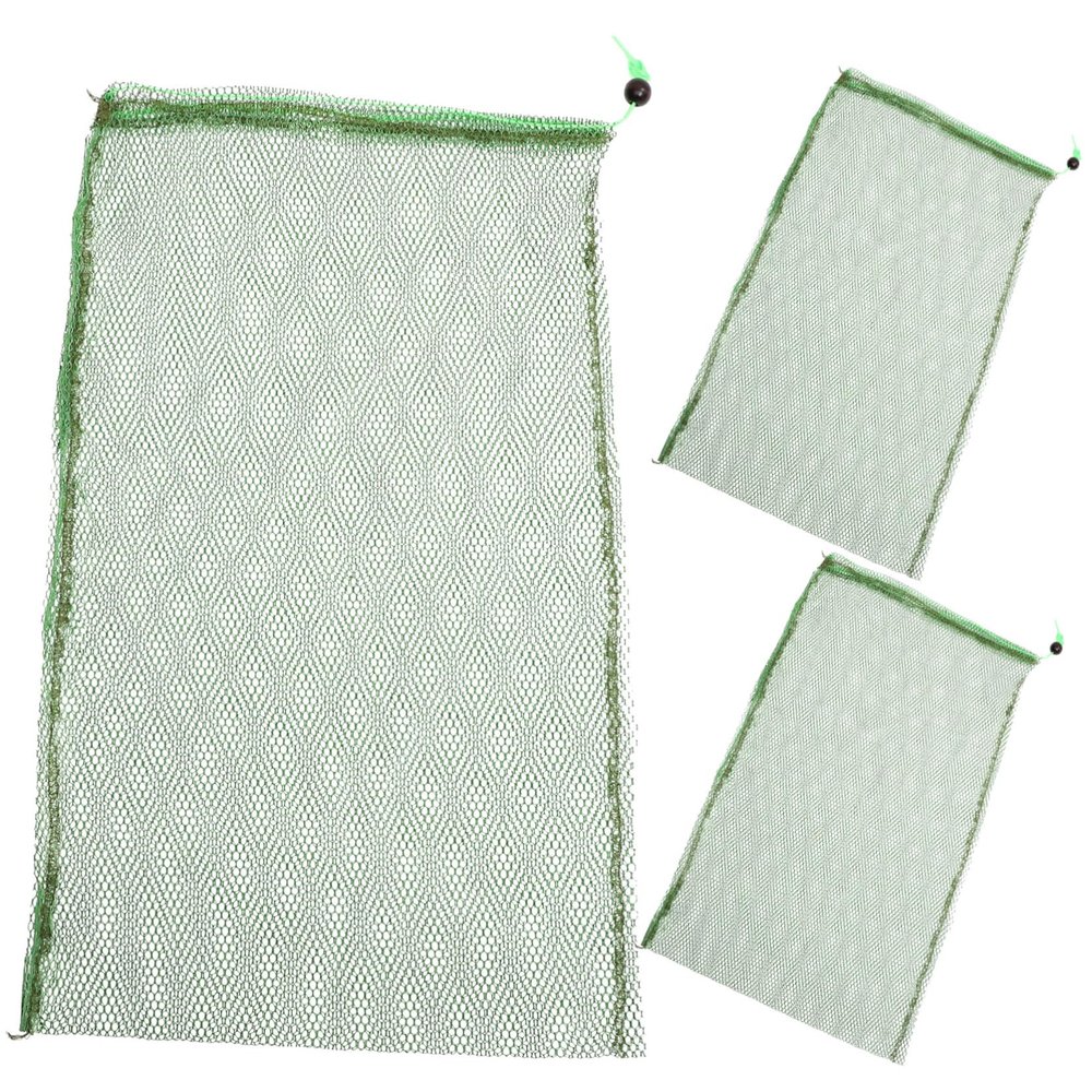 BESPORTBLE Fishing Net Pouch Mesh Bags for Boys and Girls Fish Collection Pouch Fishing Supplies Storage Bag Random Color