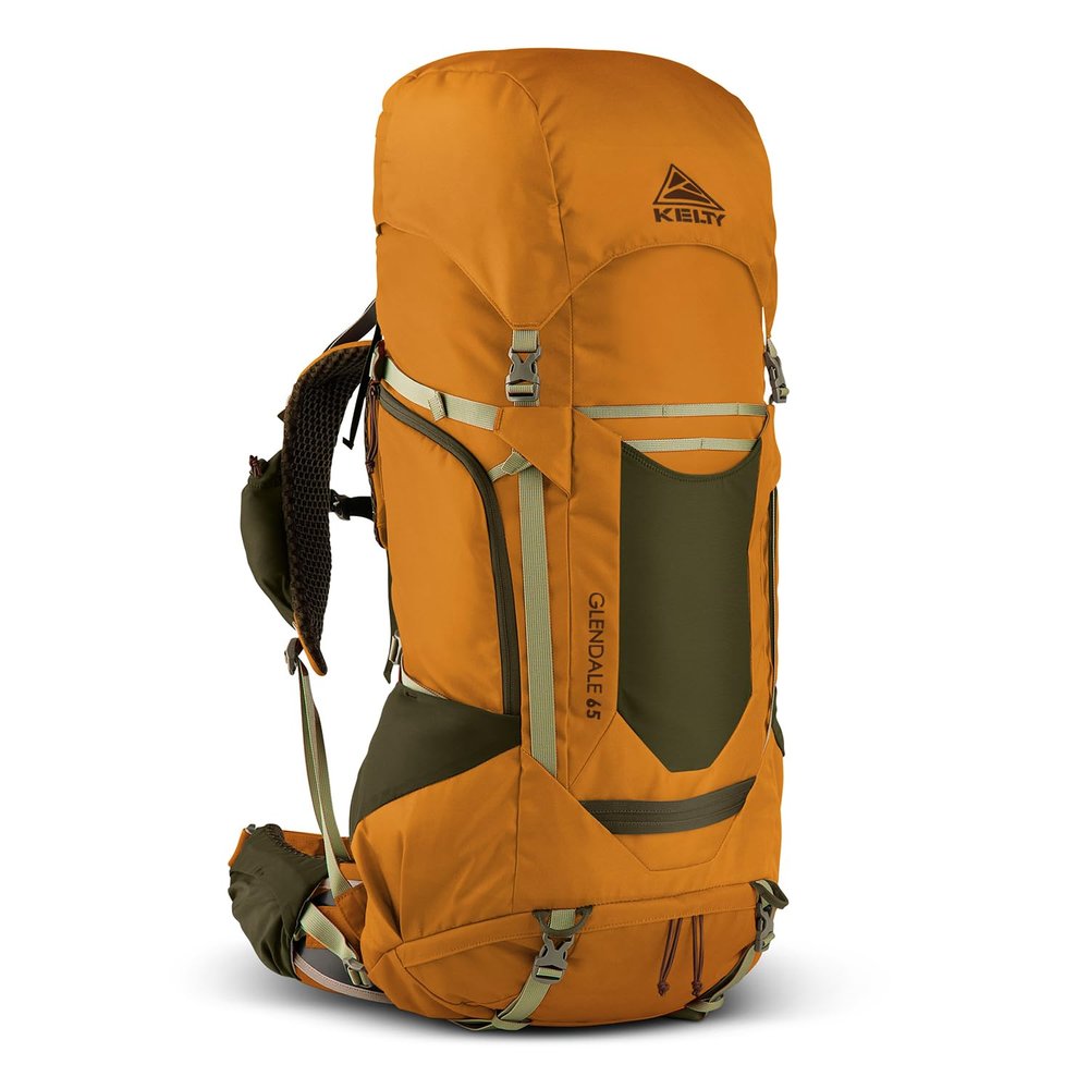 Kelty Glendale 65L  105L Multi-day Backpacking Thru Hiking Pack, Adjustable Suspension, Customized Fit (Cathay Spice, 65L)