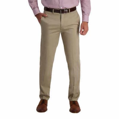 Haggar Men's Premium Non Iron Twill Pants (US, Waist Inseam, 36, 34, Regular, Regular, Med Khaki)
