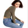 Tommy Jeans Women's Back-Cutout Ribbed Long-Sleeve Top (Kalamata, Small) view 2