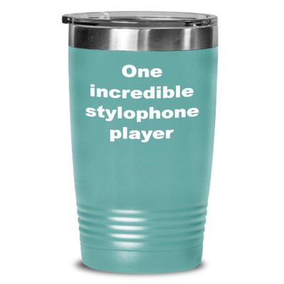 20 Oz Teal Stainless Steel Vacuum Insulated Tumbler Mug with Lid for Stylophone Musical Instrument Player, Gifts for Stylophone Lover