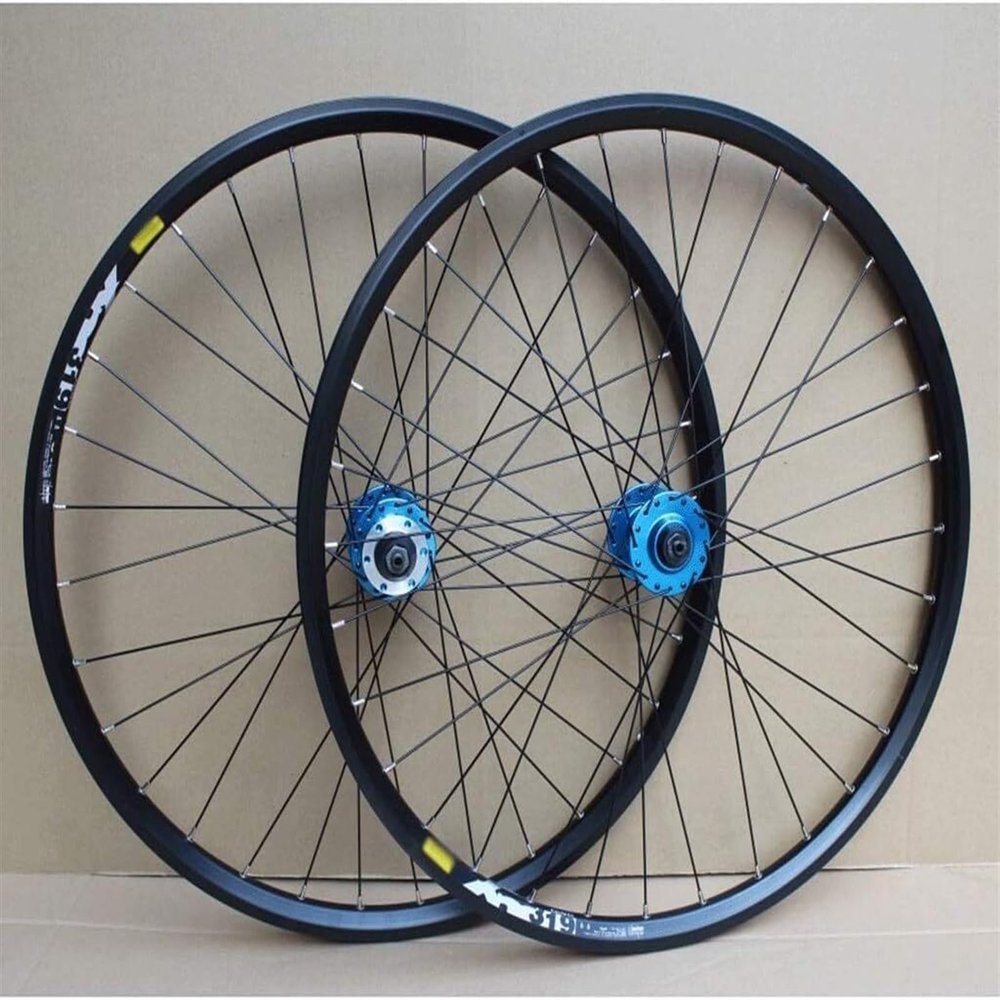 AMeLL Wheels Mountain Bike Wheelset Bicycle Rim V Brake MTB Wheels Bolt On Solid Shaft Hub (Color: Black1pc, 27.5inch