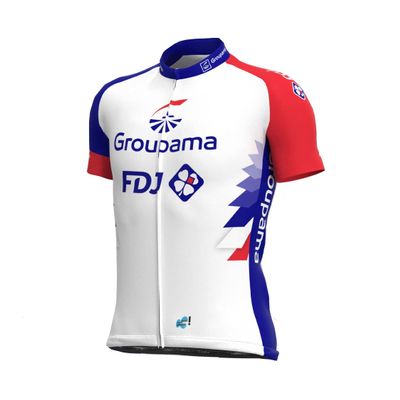 2022 Pro Team FDJ Cycling Jersey for Men,Short Sleeve Quick Dry Bike Shirt (4XL)