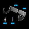 PATIKIL 2.4x3x2 Light Saber Stand Wall Mount, 3 Pairs Acrylic Light Sword Display Holder Wall Bracket Baseball Bats Rack for Home Light Saber Sword, Clear view 3