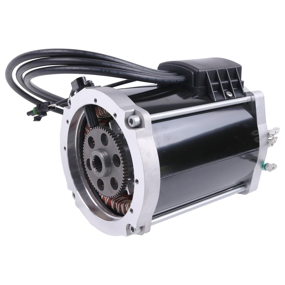 WQSING AC Drive Electric Motor 48V 611355 Compatible with E-Z-GO EZGO Golf Cart RXV 2008-up, 2FIVE 2010-2015 Compatible with Cushman LSV-800 2012-2015 Compatible with MAHLE 3 Phase AMT7156 30V 3.3KW