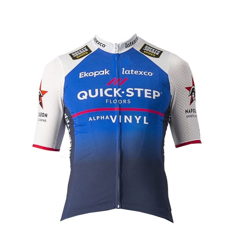 2022 Pro Team Quick Step Cycling Jersey for Men,Short Sleeve Quick Dry Bike Shirt (m)