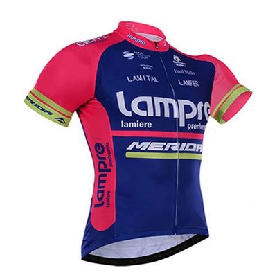 Pro Team Lampre Cycling Jersey for Men,Short Sleeve Quick Dry Bike Shirt (XL)