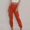 Womens Sweatpants Cargo Pants Baggy High Waisted Fashion Y2K Teen Girls Streetwear Parachute Cinch Bottom Jogger Pants Red view 2